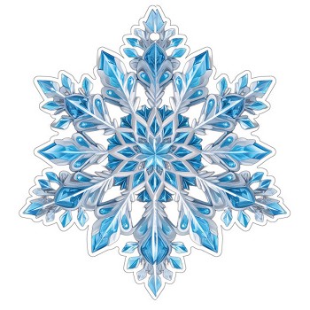 Вырубная фигурка "Снежинка" (двухсторонняя, ВД-лак)