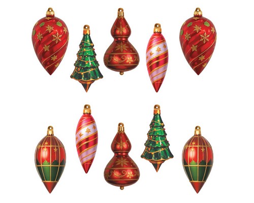 Комплект украшений со скотчем "Новогодние игрушки" (10 шт. 5 видов по 2 шт.)