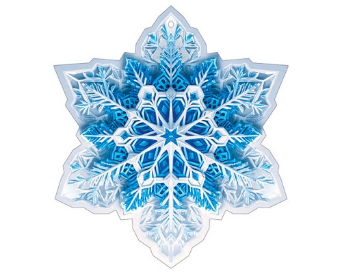 Набор украшений со скотчем "Снежинки" двухсторонние (10 шт. в наборе)