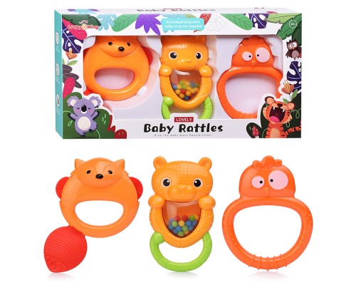 Набор погремушек "Милые зверята" в коробке