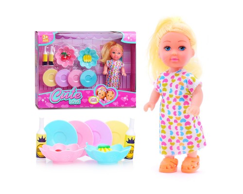 Набор Кукла с посудкой, в коробке