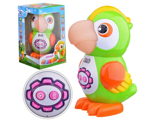 Обучающий попугай сенсорный, на батарейках, в коробке