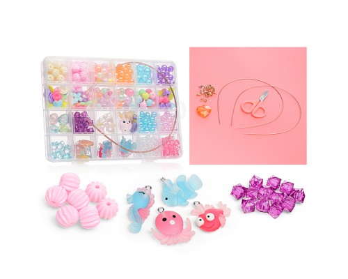 Набор для создания украшений "Крупные бусины" в коробке