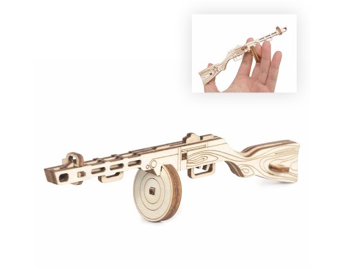 Конструктор деревянный Пистолет-пулемёт 1940, 9 дет.