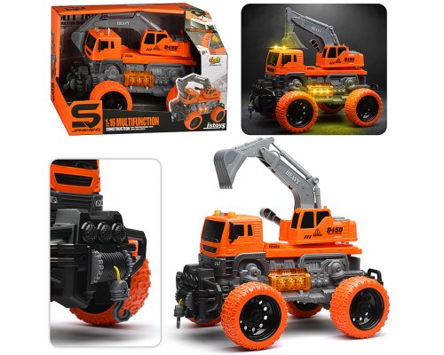 Машина "ТехноЛидер" 1:16 (свет, звук) в коробке (цвет оранжевый)