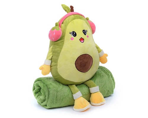 Мягкая игрушка "Авакадо" 55см, с пледом (1,1*1,6м)
