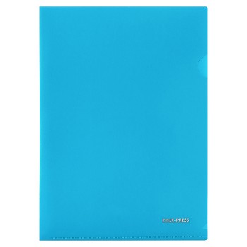 Папка-уголок, А4, 180мкм, голубой