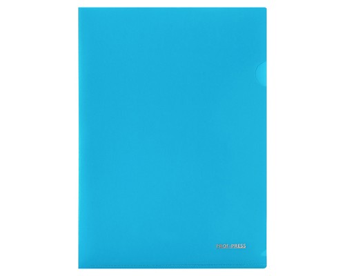 Папка-уголок, А4, 180мкм, голубой