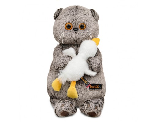 Кот Басик со спящим Гусиком