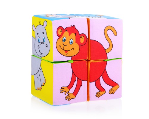 Игрушка кубики "Собери картинку"(Животные Африки)