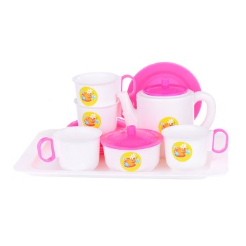 Посуда для кукол "Набор чайный" (14 предметов на подносе)
