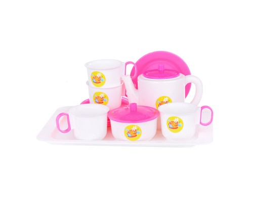 Посуда для кукол "Набор чайный" (14 предметов на подносе)