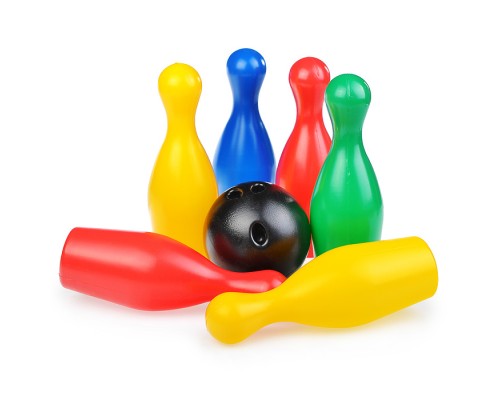 Боулинг 6 кеглей + 1 шар, в сетке