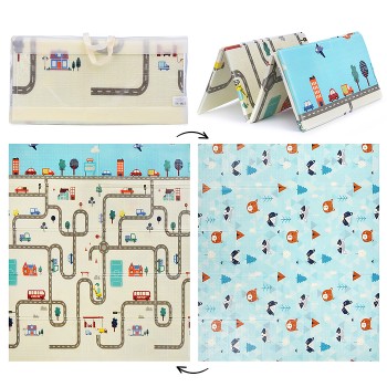 Коврик развивающий "Транспорт и лесные звери" (150*180*0,8см) EVA