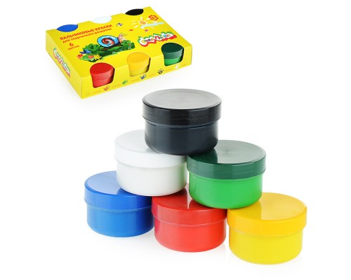 Краски пальчиковые набор 6цв*60мл карт/упаковка