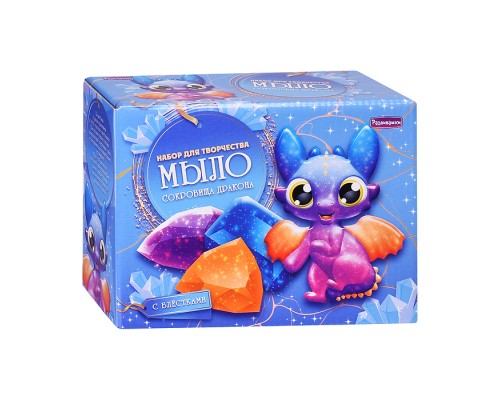 Мыло своими руками "Сокровища дракона" с блёстками золото