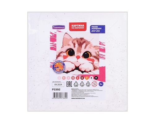 Картина по номерам "Милая мордочка" 20х20см.