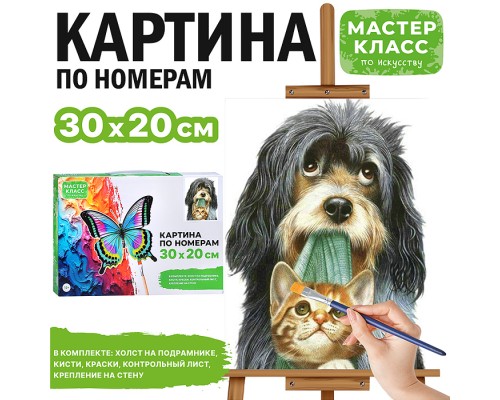 Набор для рисования "Картина по номерам 30х20 см. Друзья"