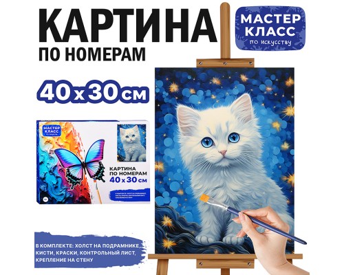 Набор для рисования "Картина по номерам 30х40 см. Котёнок"
