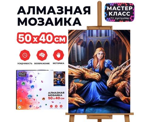 Мозаика алмазная "Принцесса драконов" 40*50см.
