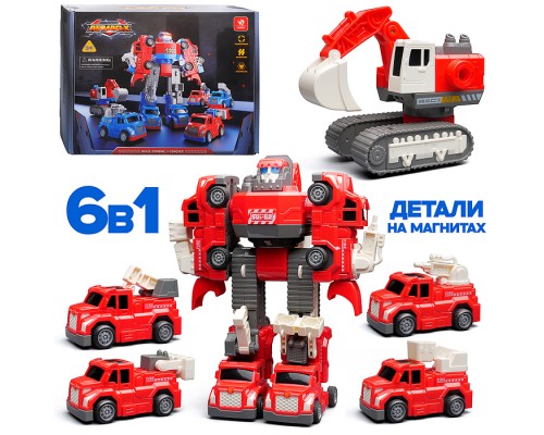 Робот трансформирующийся в пожарную технику, в коробке