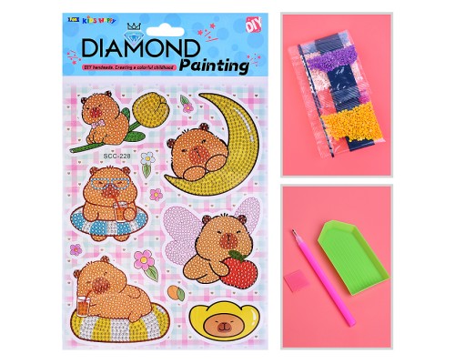 Мозаика алмазная "Капибара" 17.5*23.5см