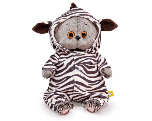 Кот Басик BABY в комбинезоне "Зебра"