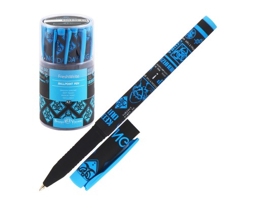 Ручка "FreshWrite. Биологическая опасность!" шариковая 0.7 мм, синяя