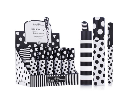 Ручка "DreamWrite. "Black&White" шариковая 0.7 мм, синяя, 3 вида