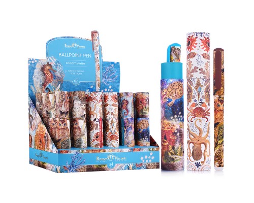 Ручка шариковая "DreamWrite. Fauna" 0.7 мм, синяя, 3 вида