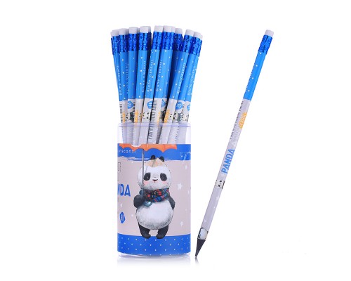 Карандаш чернографитовый с ластиком "Kids Color. Панда с зонтом" HB (пластиковый корпус)