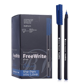 Ручка "FreeWrite Black" шариковая 0.7 мм, синяя