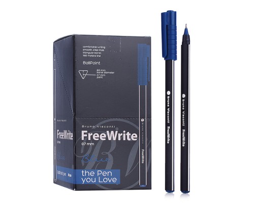 Ручка "FreeWrite Black" шариковая 0.7 мм, синяя