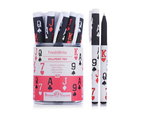 Ручка "FreshWrite. Игры. Карты", шариковая 0.7 мм, синяя