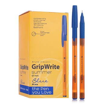 Ручка "GripWrite Summer" шариковая 0.7 мм, синяя