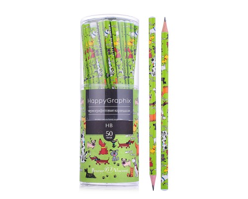 Карандаш чернографитный "HappyGraphix" "Собачья площадка" НВ