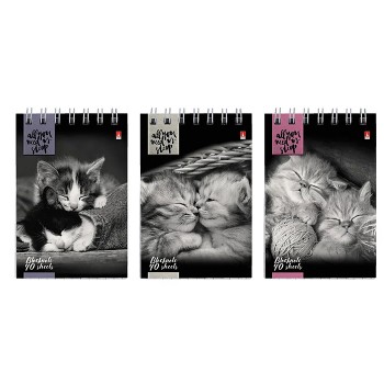 Блокнот А7 40 л. "Кошки" 3 вида