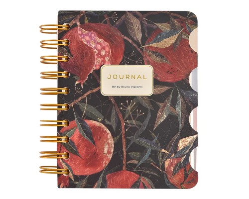 Записная книжка "Art journal" А6,120 л. на гребне, с разделителями "Гранат"