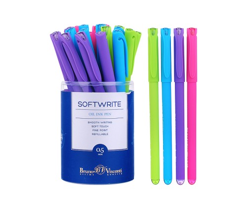 Ручка шариковая 0,5 мм "SoftWrite. Special" на масляной основе, синяя