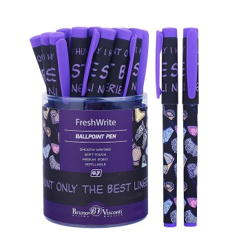 Ручка "FreshWrite. Дамские штучки. Ажур" шариковая 0.7 мм, синяя