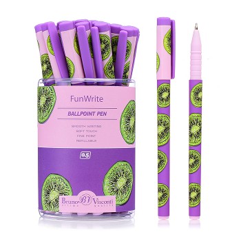 Ручка "FunWrite. Fresh & fruity. Киви" шариковая 0.5 мм, синяя