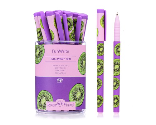 Ручка "FunWrite. Fresh & fruity. Киви" шариковая 0.5 мм, синяя