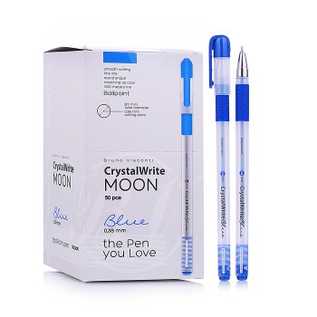 Ручка шариковая "CrystalWrite. Moon" 0.38 мм, синяя
