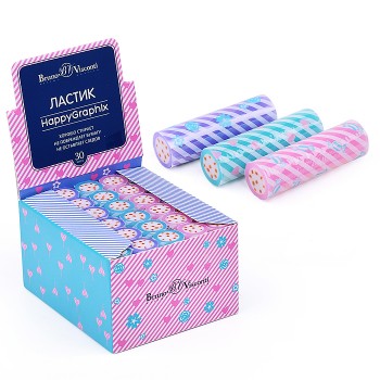 Ластик "HappyGraphix. Candy", 4 цвета