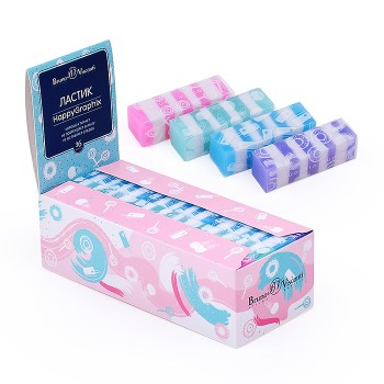 Ластик "HappyGraphix. Мармеладки маленькие" 4 цвета