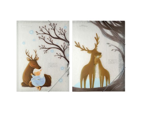 Папка файл на резинке "Forest Dream", А4, 2 вида