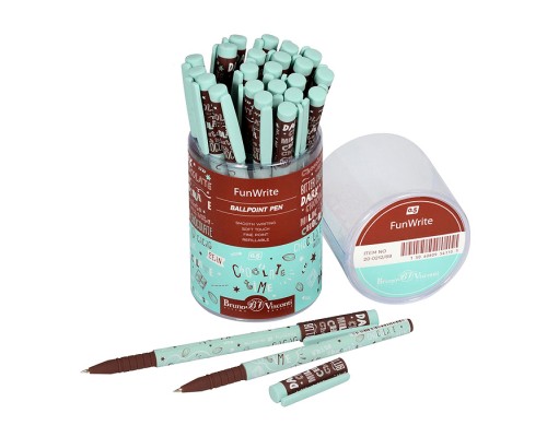 Ручка "FunWrite. Coffee Time. Мятный капучино" шариковая, 0.5 мм, синяя