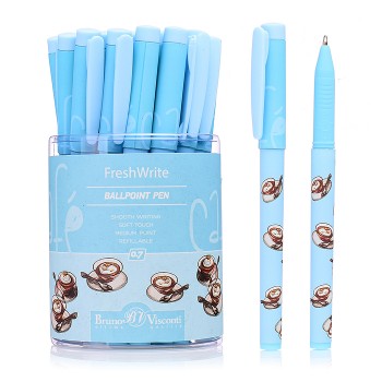 Ручка "FreshWrite. Кофемания. Тирамису" шариковая 0.7мм, синяя