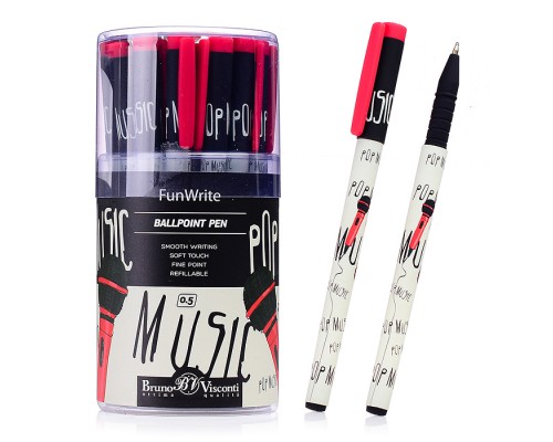 Ручка "FunWrite. Музыка. Микрофон" шариковая 0.5мм, синяя