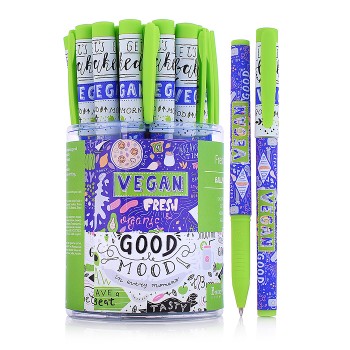Ручка "FreshWrite. Vegan. Черничный смузи" шариковая 0.7мм, синяя